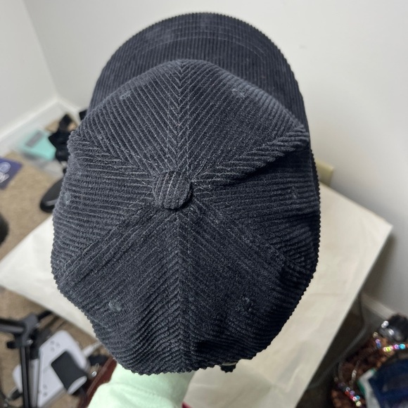 Varley Camfield Black Corduroy Baseball Cap One Size adjusting Anthropologie - Picture 11 of 11